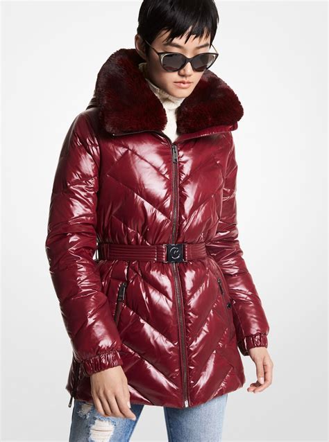 michael kors nylon puffer jacket|michael kors puffer jackets men's.